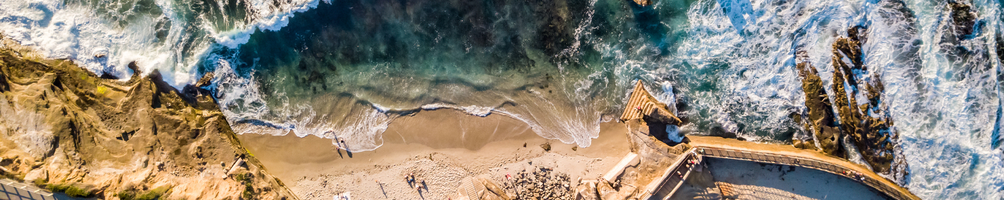 aerial view of San Diego beach